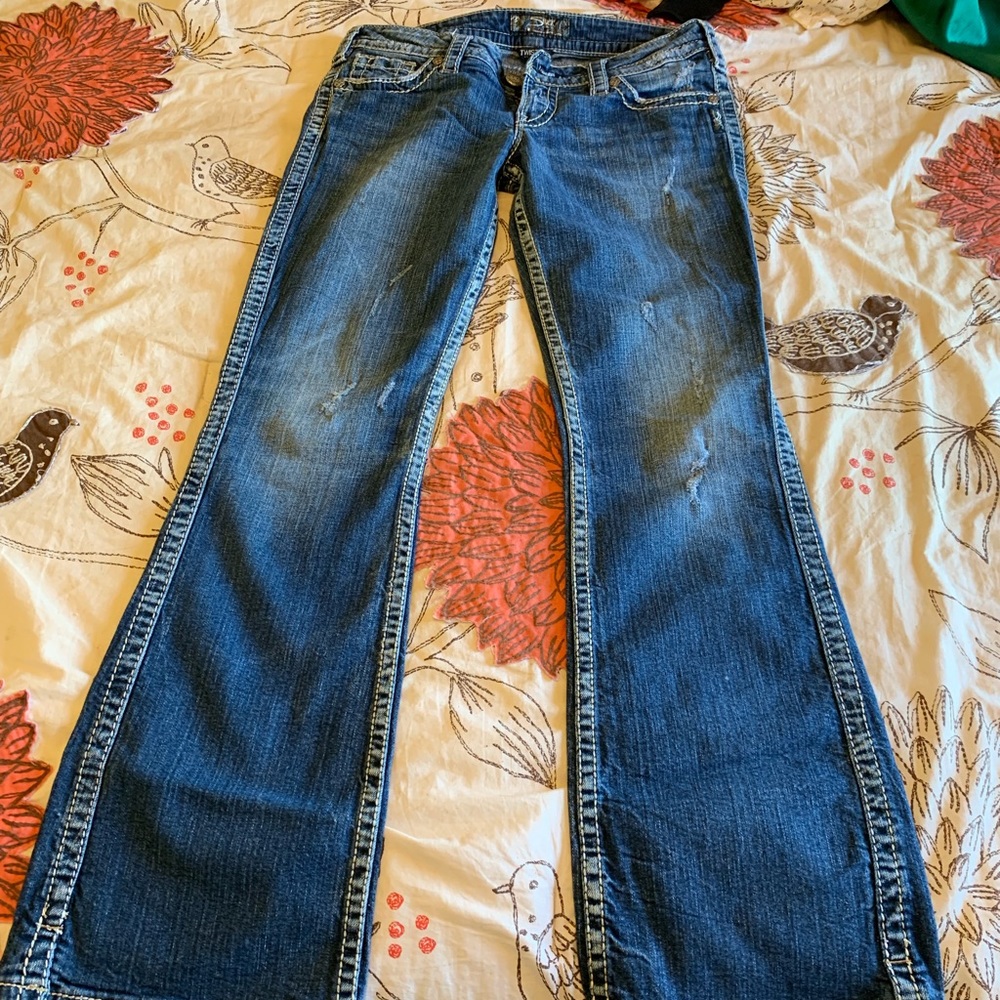29x33 silver barely worn boot cut jeans
